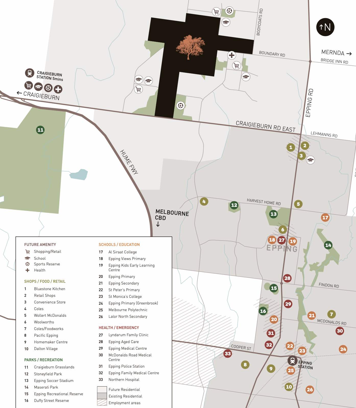Arramont Estate location map